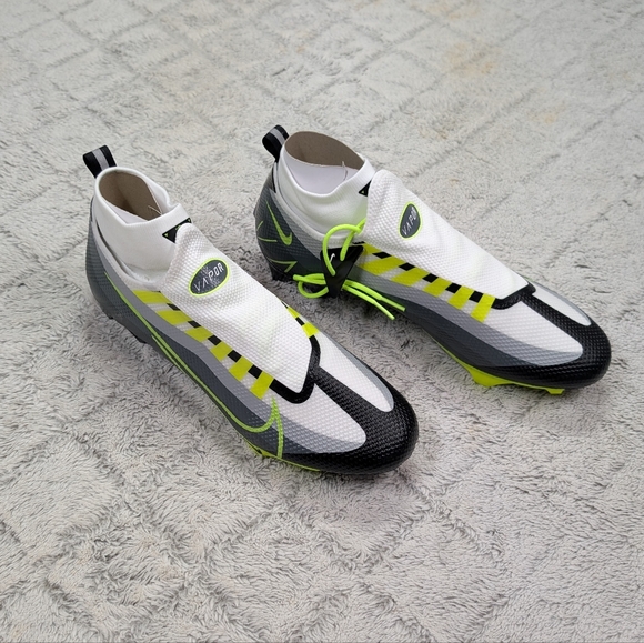 Nike Vapor Edge Pro 360 Football Cleats Black Gray Neon Mens Sz 12 DQ3670-071